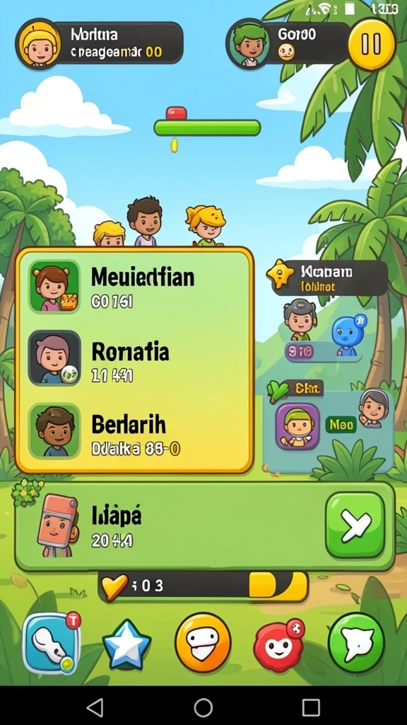 Tampilan grafis yang menarik dan penuh warna.