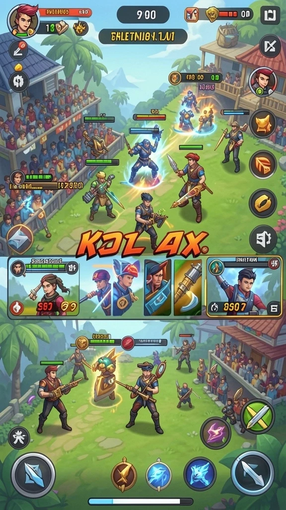 Screenshot menunjukkan karakter utama dalam aksi.