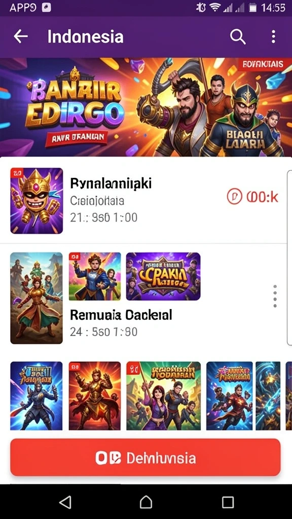 Tampilan awal yang menarik dan mudah dinavigasi.