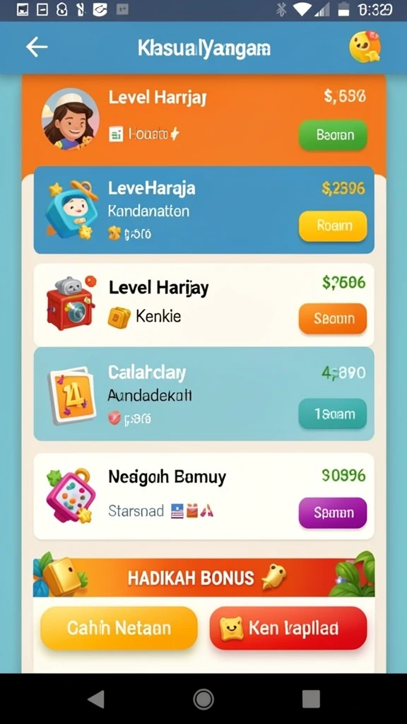 Fitur bonus harian yang menggugah semangat bermain.