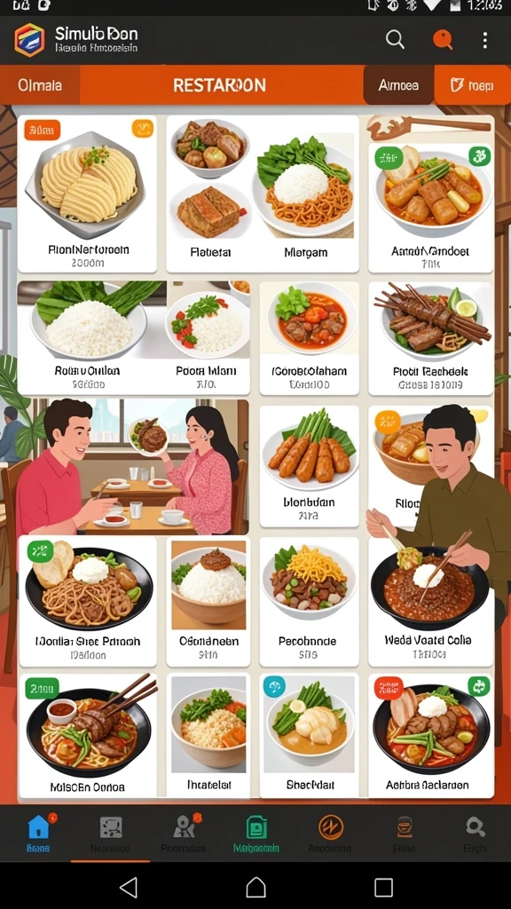 Tampilan awal yang menarik dan user-friendly.