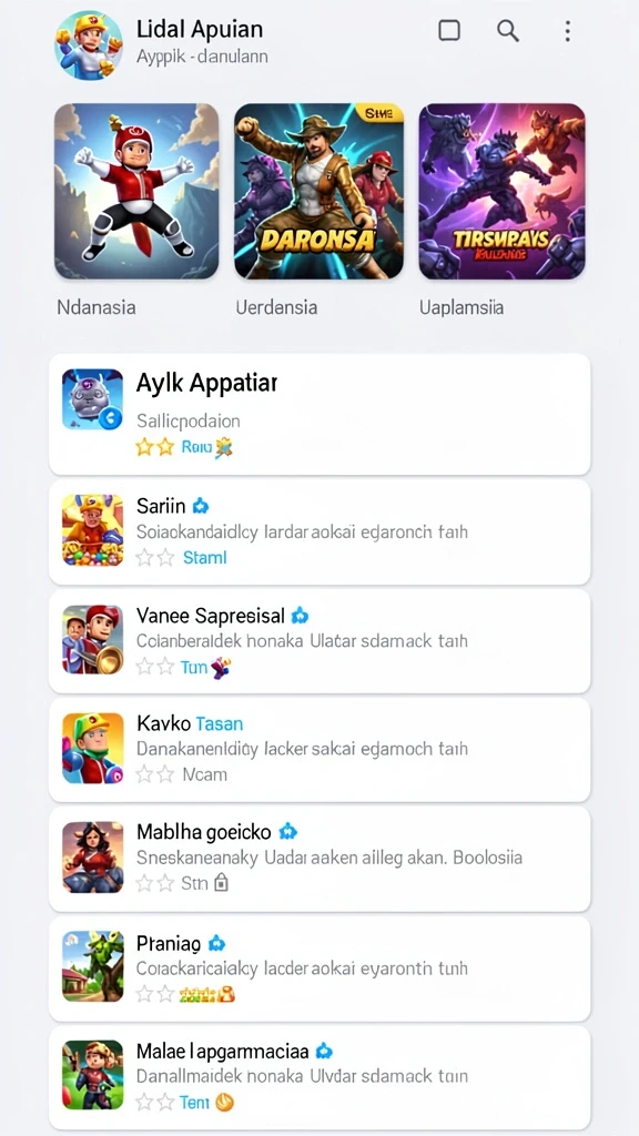 Karakter unik yang dapat dipilih dan dimainkan.