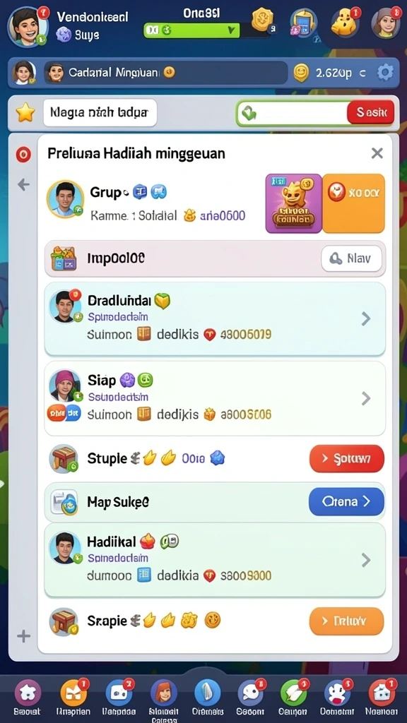 Fitur multiplayer yang memungkinkan interaksi antar pemain.