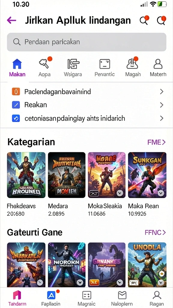 Tangkapan layar menampilkan fitur sosial dalam game.
