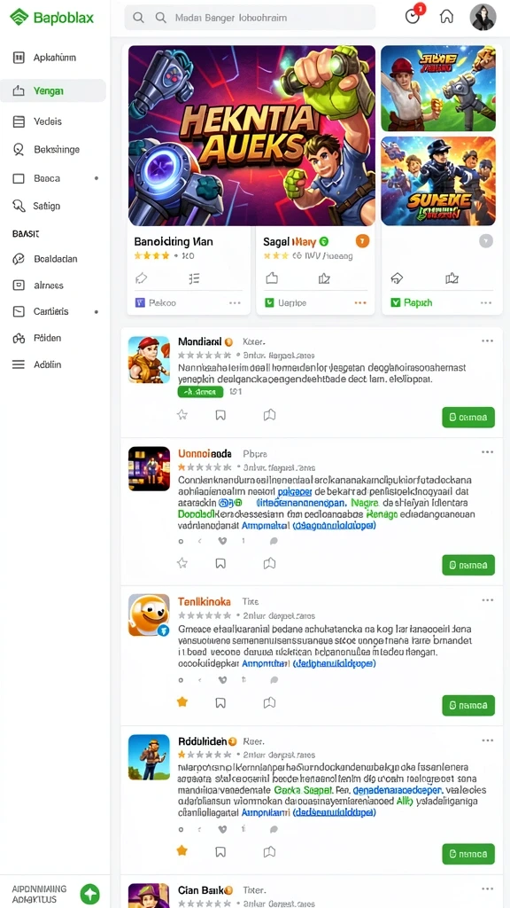 Screenshot tampilan awal permainan yang menarik.