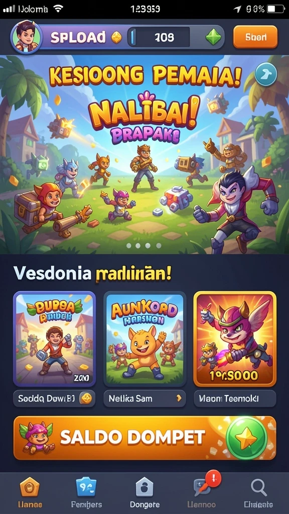Menu pilihan yang mudah diakses.