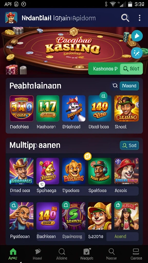 Tampilan menu utama yang menarik dan ramah pengguna.