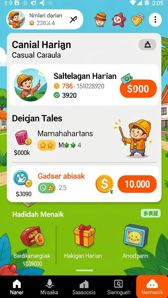Level yang menantang dan penuh petualangan.